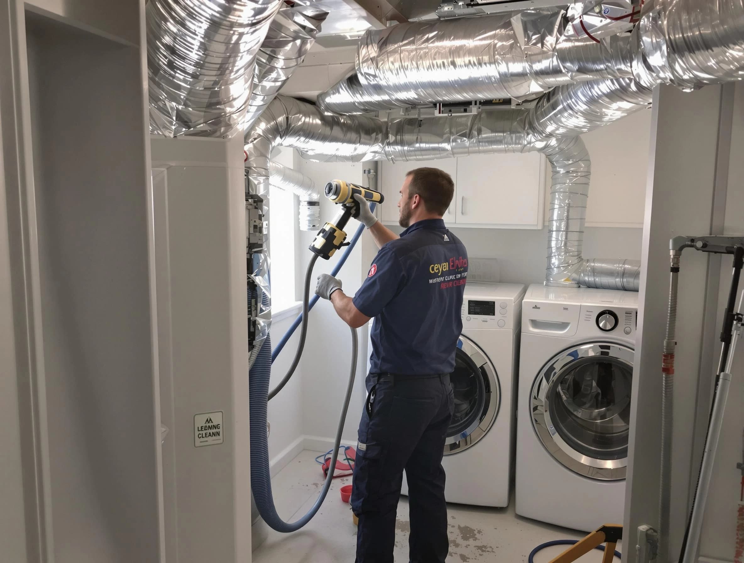 Jasper Dryer Vent Cleaning specialist using advanced equipment for thorough duct cleaning in Jasper