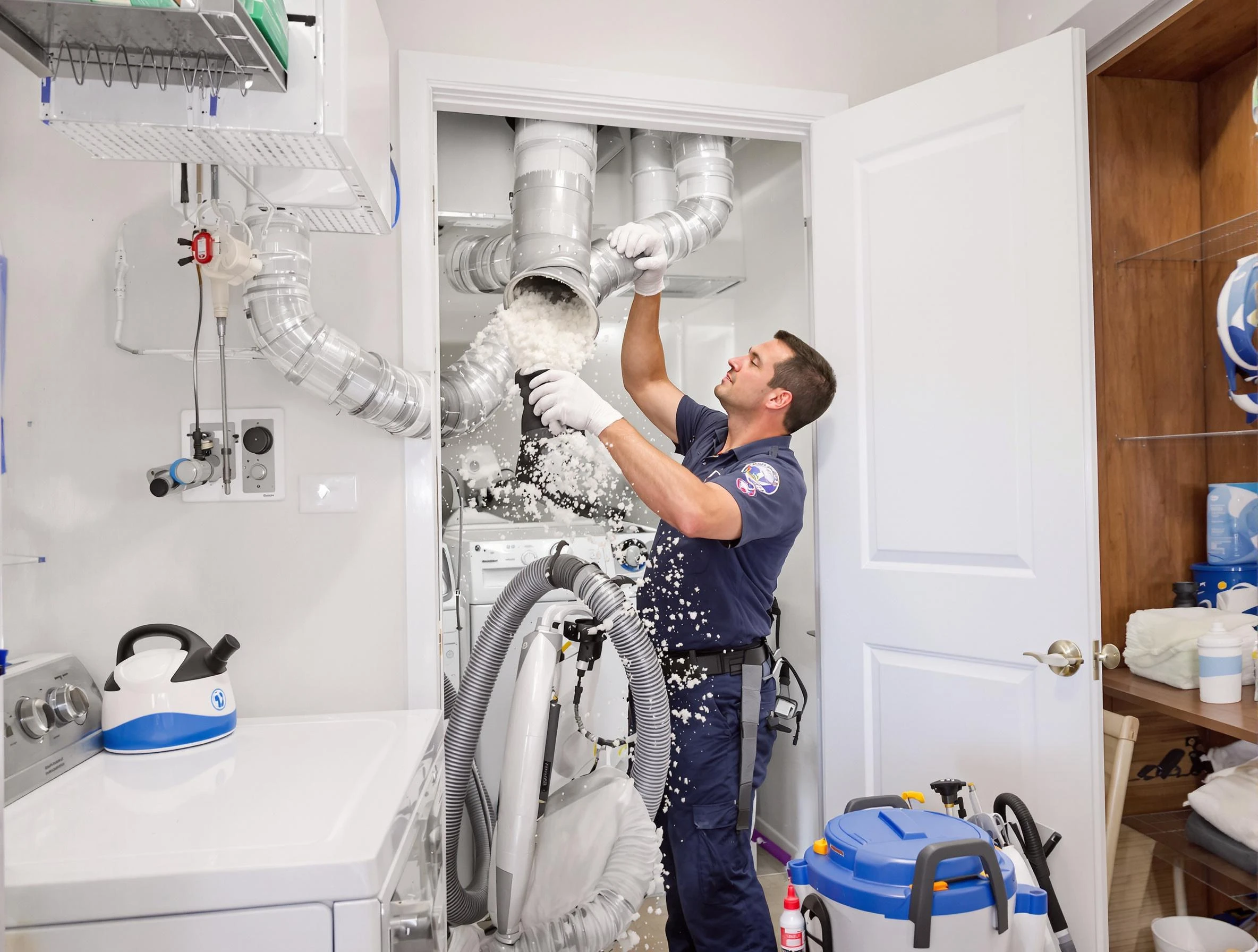 Jasper Dryer Vent Cleaning technician delivering thorough residential dryer vent cleaning service in Jasper